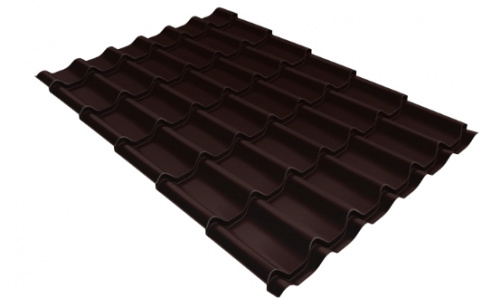 Металлочерепица Супермонтеррей МП-ПЭ RAL 8017