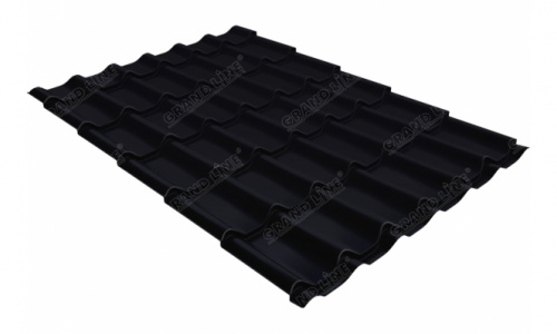 Металлочерепица классик GL 0,5 Velur20 RAL 9005